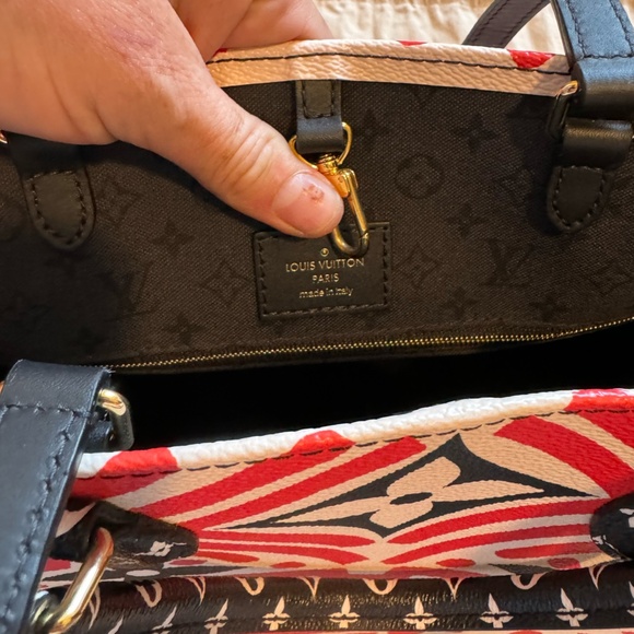 Louis Vuitton Monogram Giant Crafty Onthego GM Rouge Creme Black - Picture 8 of 9